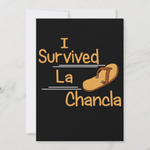 Carte J'ai survécu La Chancla drôle Humour Mexicain Moms