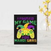 Carte J'Ai Suspendu Mon Jeu Pour Mardi Gras Controller V (Fleur jaune)