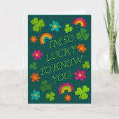 Carte J'ai tellement de chance de vous connaître la Sain (Devant)