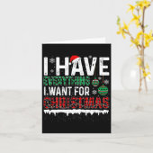 Carte J'Ai Tout Ce Que Je Veux Pour Noël C'Est Moi (Fleur jaune)