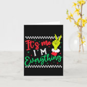 Carte J'ai tout ce que je veux pour Noël C'est moi je su (Fleur jaune)