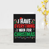 Carte J'ai tout ce que je veux pour Noël C'est moi je su (Fleur jaune)
