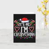 Carte J'ai tout ce que je veux pour Noël C'est moi je su (Fleur jaune)