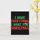 Carte J'ai tout ce que je veux pour Noël C'est moi je su (Fleur jaune)