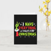 Carte J'ai tout ce que je veux pour Noël C'est moi je su (Fleur jaune)