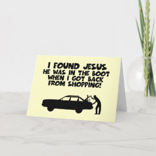 Carte J'ai trouvé la parodie de Jésus