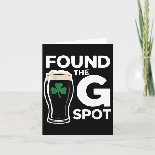 Carte J'ai trouvé le point G drôle de la Saint-Patrick (Devant)