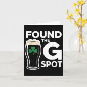Carte J'ai trouvé le point G drôle de la Saint-Patrick (Fleur jaune)