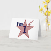 Carte J'ai un ans (la ?ère fête d'anniversaire de (Fleur jaune)