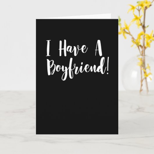 Carte J'ai un copain (Fleur jaune)