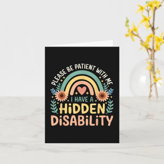 Carte J'Ai Un Handicap Caché Médicale (Fleur jaune)