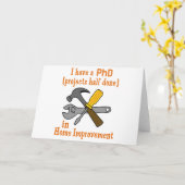 Carte J'ai un PHD (Fleur jaune)