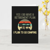Carte J'Ai Un Régime De Retraite Aller Camping (Fleur jaune)