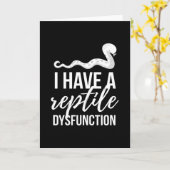 Carte J'Ai Un Serpent De Dysfonctionnement Du Reptile (Fleur jaune)