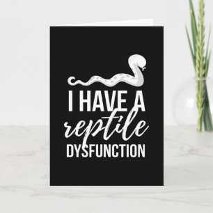 Carte J'Ai Un Serpent De Dysfonctionnement Du Reptile