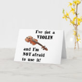 Carte J'ai un violon (Fleur jaune)