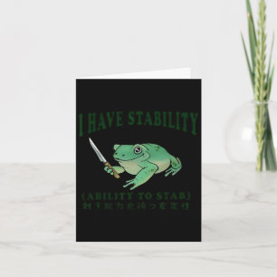 Carte J'ai une capacité de stabilité pour poignarder une
