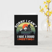 Carte J'Ai Une Réunion Du Conseil D'Administration Retro (Fleur jaune)