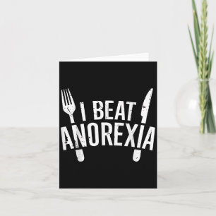 Carte J'ai vaincu la sensibilisation à l'anorexie Funny