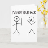 Carte J'AI VOTRE, amis bâtons figurines amitié.pn (Fleur jaune)