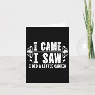 Carte J'Ai Vu J'Ai Fait Un Petit Cardio Gym Bodybuilding