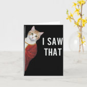 Carte J'Ai Vu Que Drôle Kitten Cute Chat Noël Jésus G (Fleur jaune)