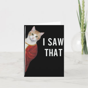 Carte J'Ai Vu Que Drôle Kitten Cute Chat Noël Jésus G