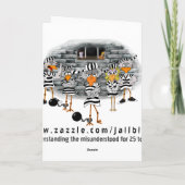 Carte Jailbird sur la plage. (Dos)