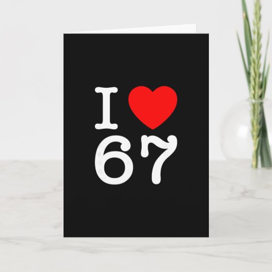 Carte J'aime 67 67 Six Sept Mème  (Devant)