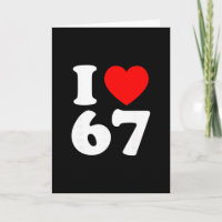 J'aime 67 ans 67e anniversaire fête Anniversaire