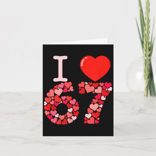 Carte J'aime 67 Cœur de la Saint-Valentin_ Mème drôle Nu (Devant)