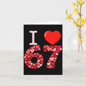 Carte J'aime 67 Cœur de la Saint-Valentin_ Mème drôle Nu (Fleur jaune)