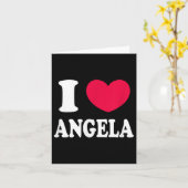 Carte J'aime Angela (Fleur jaune)
