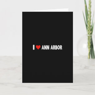 Carte J'aime Ann Arbor Michigan Cœur Voyage Vacances