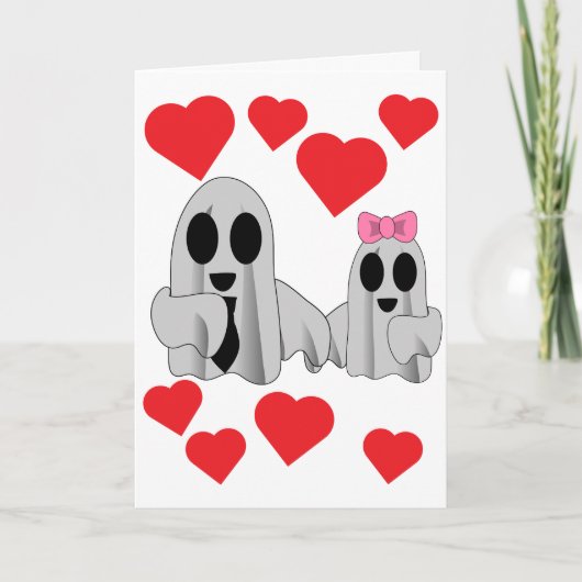 Carte J'aime Boo Papa de Fille (Devant)