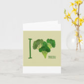 Carte J'aime Brocoli (Fleur jaune)