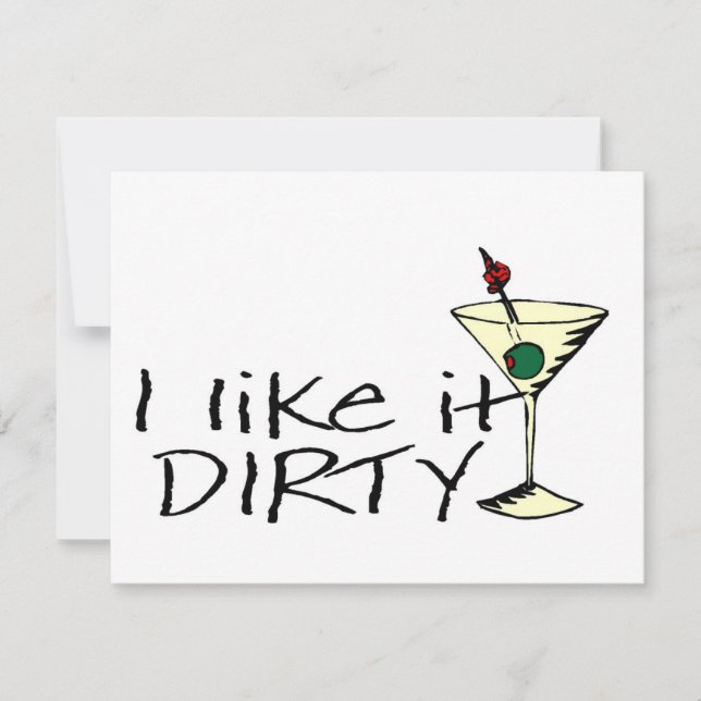 Carte J'Aime Ça Sale Martini (Devant)