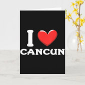 Carte J'aime Cancun Mexique (Fleur jaune)