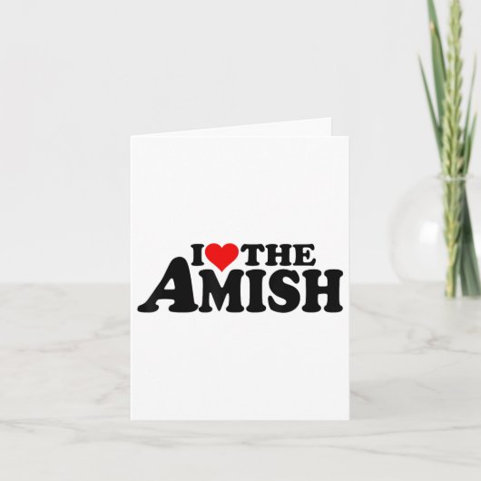 Carte J'aime cœur Les Amish _1  (Devant)