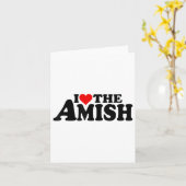 Carte J'aime cœur Les Amish _1  (Fleur jaune)