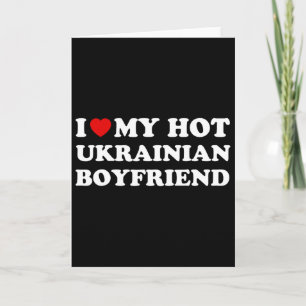 Carte J'aime (cœur) Mon Ukrainien Chaud Petit Ami Valent