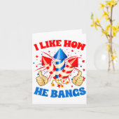Carte J'aime comment il fait exploser des feux d'artific (Fleur jaune)
