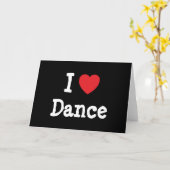 Carte J'aime Dance coeur personnalisé (Fleur jaune)