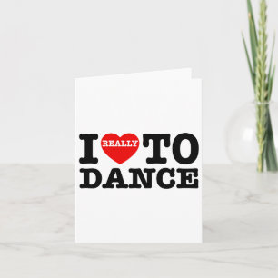 Carte J'Aime Danser J'Aime Danser Amusant Danser Enseign
