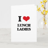 Carte J'aime des dames de déjeuner (Fleur jaune)