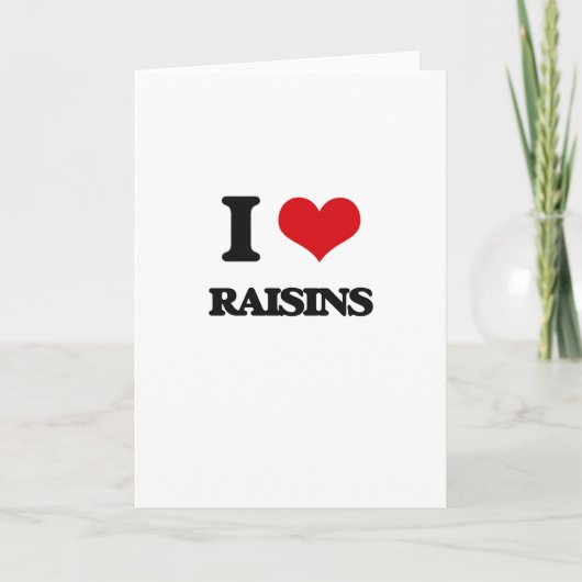 Carte J'aime des raisins secs (Devant)