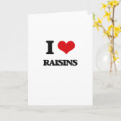 Carte J'aime des raisins secs (Fleur jaune)