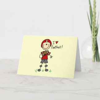 Carte J'aime des T-shirts et des cadeaux du football