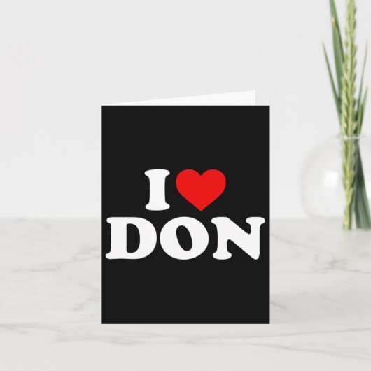 Carte J'aime Don - Cœur (Devant)
