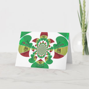 Carte J'aime Éthiopie Lovely Hearts Flag Couleurs nation
